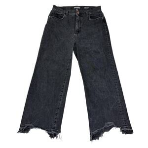 DL1961 Hepburn Wide Leg High Rise Vintage Black Jeans Womens Size 30 Distressed